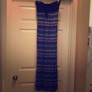 Strapless maxi dress